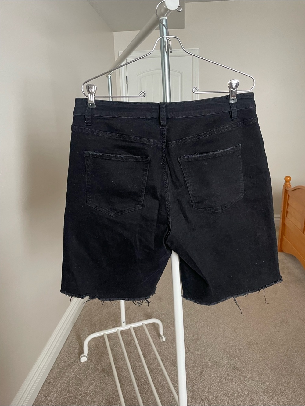 bohme Black Frayed Hem Bermuda Shorts - Picture 3 of 3